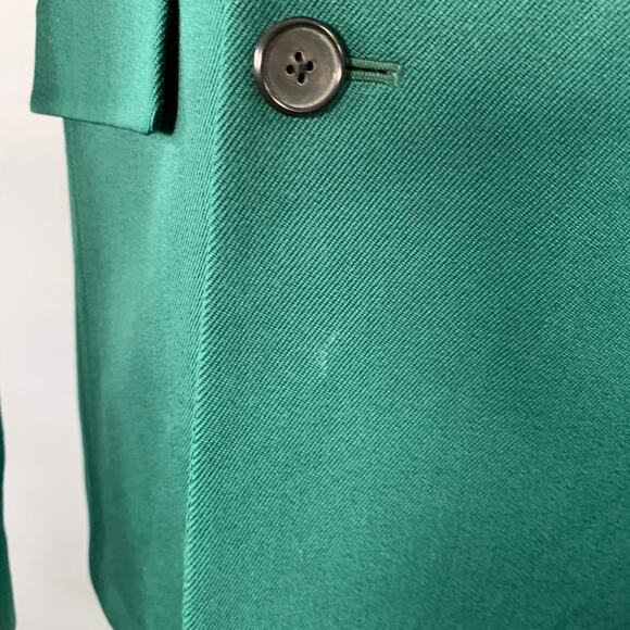 CALVIN KLEIN 205W39NYC 36 Green Wool Twill Double Breasted Peak Lapel Sport Coat - Picture 5 of 10